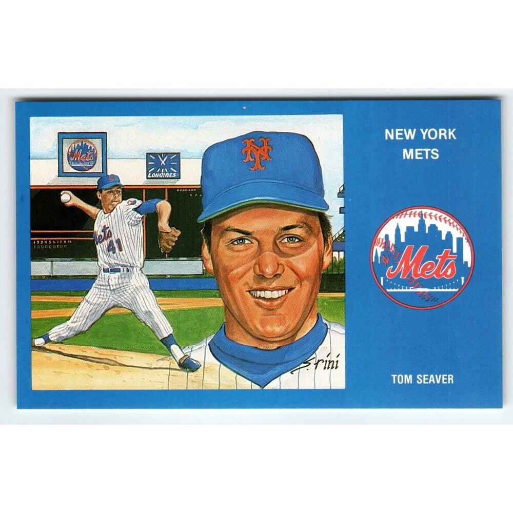 1969 NY Mets Baseball Postcard Susan Rini Tom Seaver Unused Limited Edition
